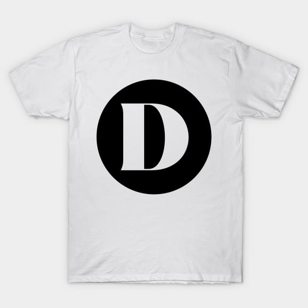 D (Letter Initial Monogram) T-Shirt by n23tees